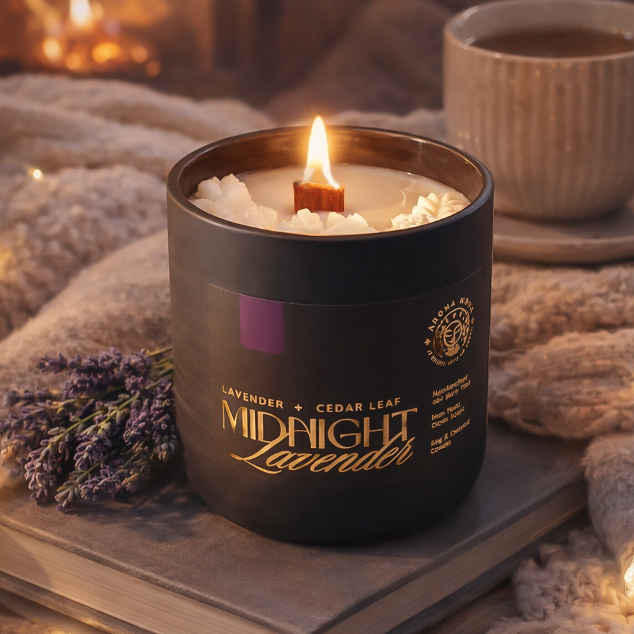 Midnight Lavender Candle | Lavender & Cedar Leaf