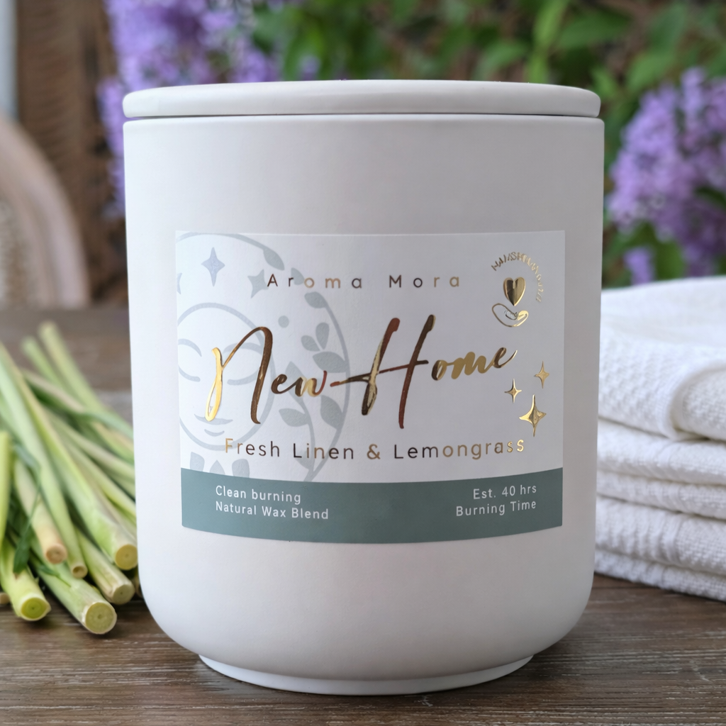 New Home Candle | Lemongrass & Fresh Linen