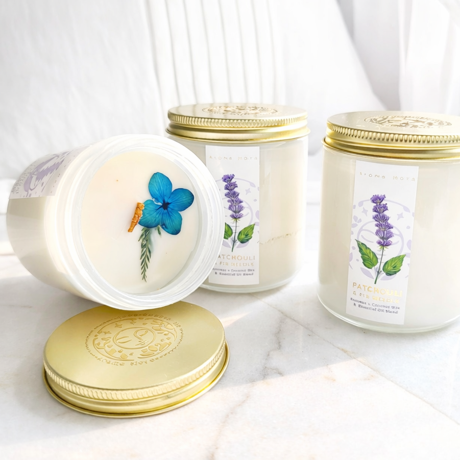 Patchouli &amp; Pine | Beeswax Candle