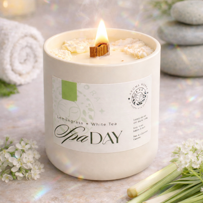 Lit candle labeled &