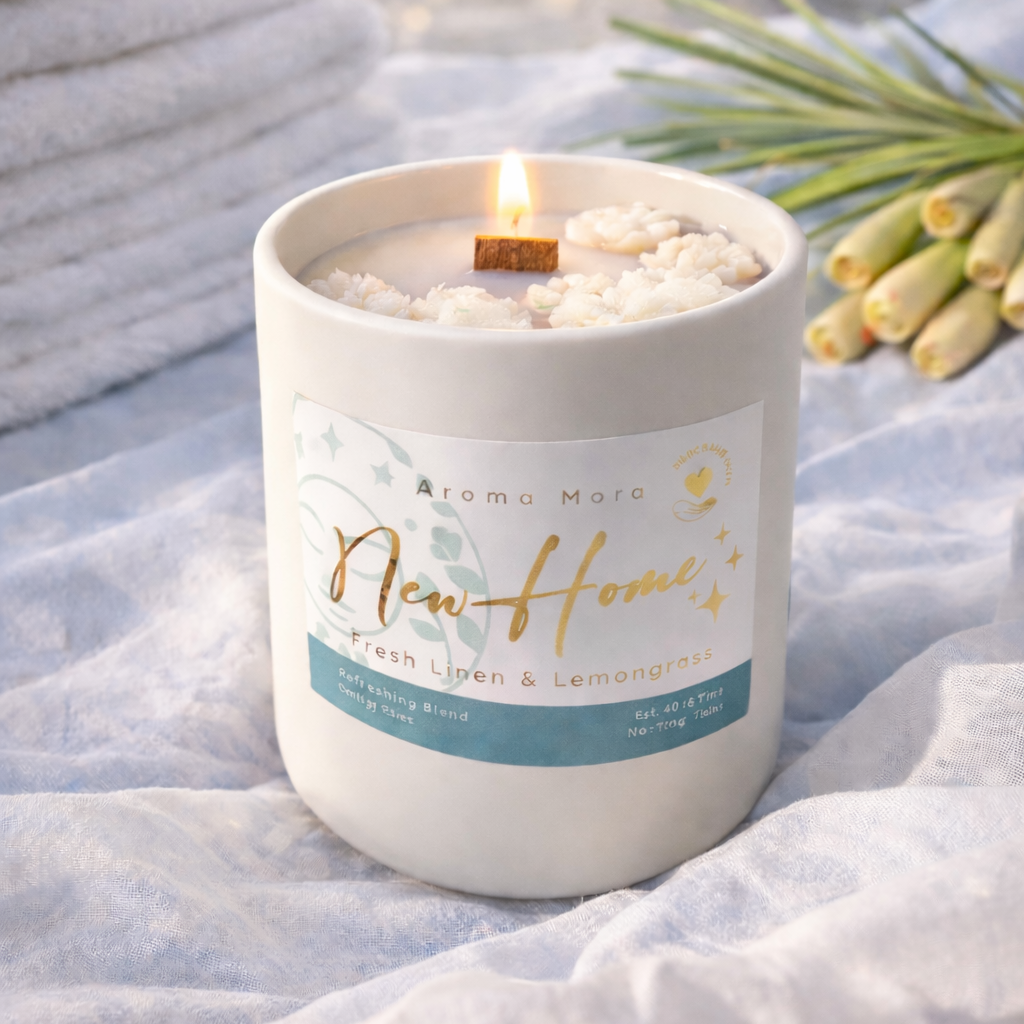 New Home Candle | Lemongrass &amp; Fresh Linen